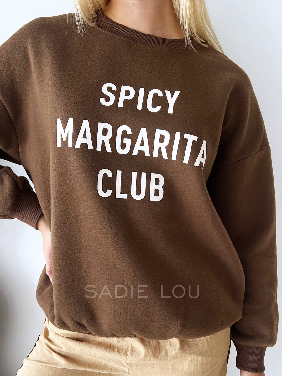 By Frankie / Spicy Marg's Crewneck - Chocolate