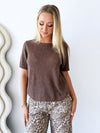Little Lies / Spring Knit Tee - Mocha