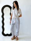 Little Lies / Luxe Linen Pant - Chambray Blue