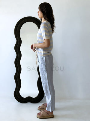 Little lies / Summer Tee - Blue/Beige  Stripe