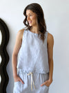 Little Lies / Luxe Linen Pant - Chambray Blue