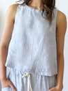 Little Lies / Luxe Linen Pant - Chambray Blue