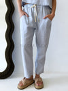 Little Lies / Luxe Linen Pant - Chambray Blue