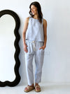 Little Lies / Luxe Linen Pant - Chambray Blue