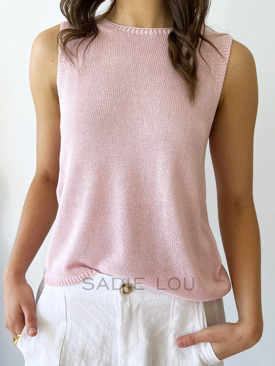 Little Lies / Spring Tank - Powder Pink
