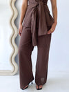By Frankie / Romy Tube Tie Pant Set - Chocolate