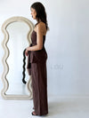 By Frankie / Romy Tube Tie Pant Set - Chocolate