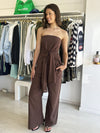 By Frankie / Romy Tube Tie Pant Set - Chocolate