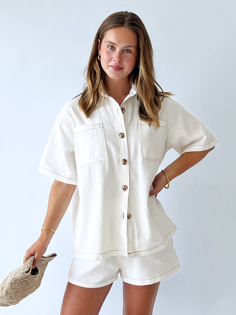 By Frankie / Remi Denim Set - White