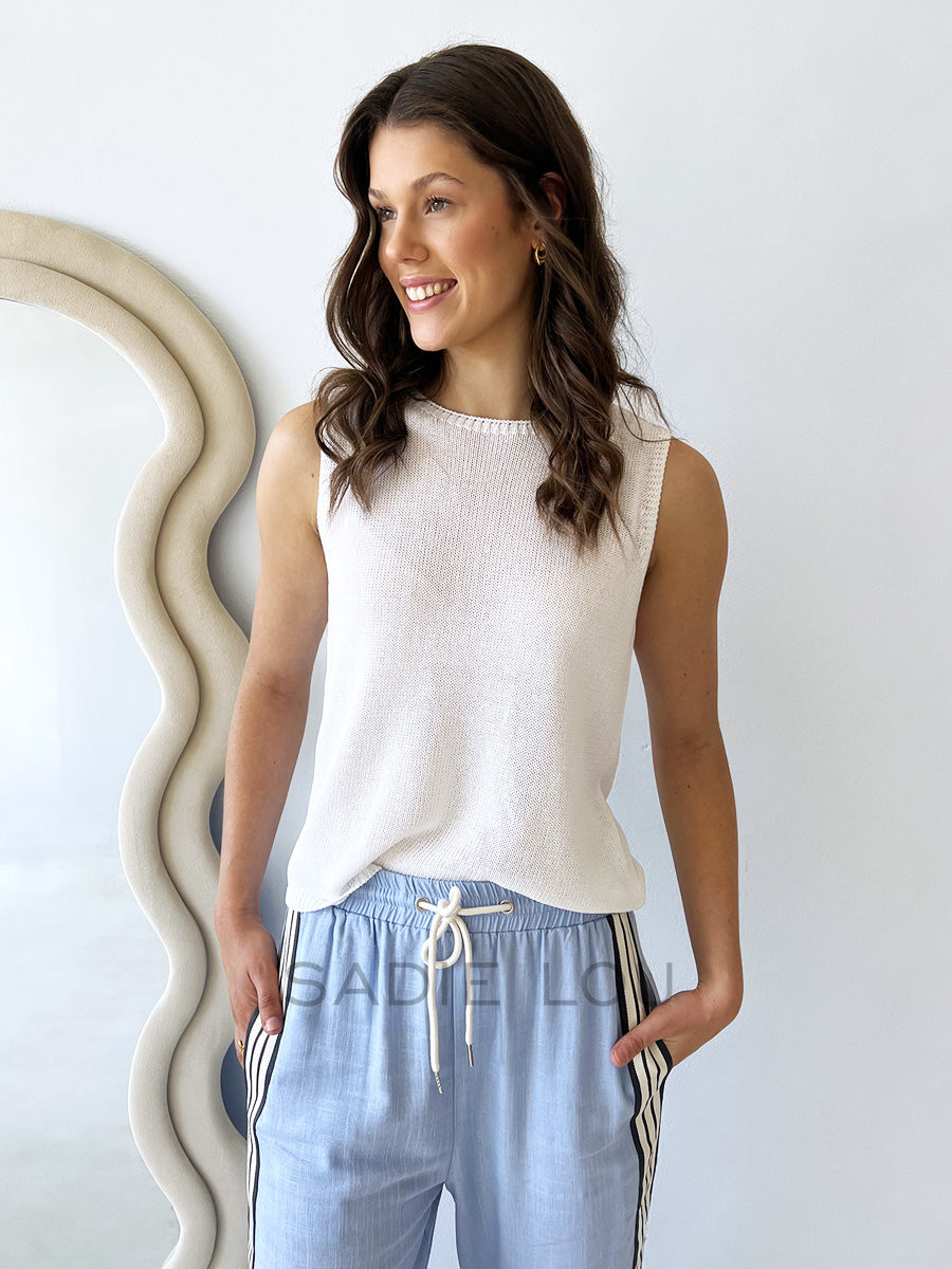 Little Lies / Spring Tank - White