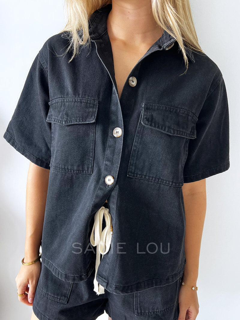 By Frankie / Bowie Denim Set - Black