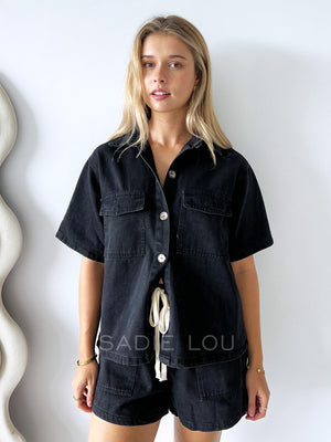 By Frankie / Bowie Denim Set - Black