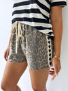 By Frankie / Leopard Heart Racer Shorts - Black