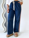 By Frankie / Dark Denim Heart Racer Pant