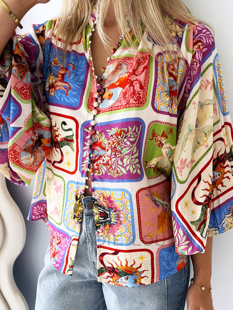 Dreams Blouse - Enchanted Print