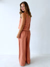 Little Lies / Della Linen Pant - Coral
