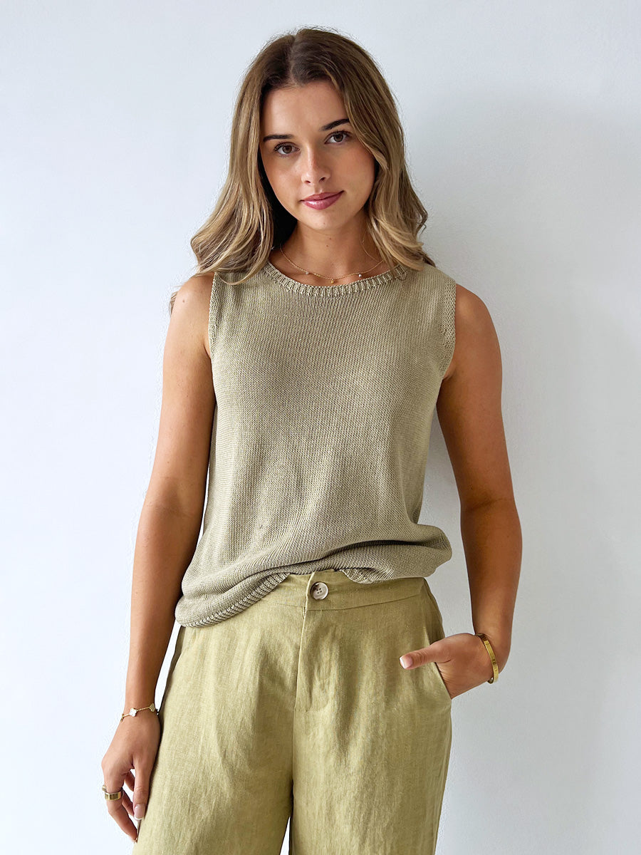 Little Lies / Spring Tank - Olive