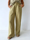 Little Lies / Della Linen Pant - Olive