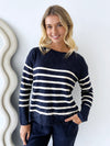 Little Lies / Luxe Linen Pant - Navy