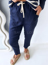 Little Lies / Luxe Linen Pant - Navy