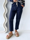 Little Lies / Luxe Linen Pant - Navy