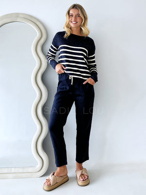 Little Lies / Luxe Linen Pant - Navy