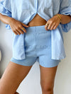 By Frankie / Riley Blouse - Ice Blue