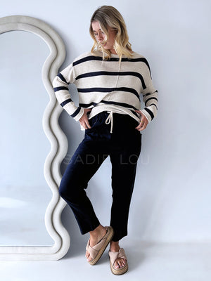 Little Lies / Luxe Linen Pant - Navy