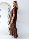 By Frankie / Belle Lace Pant Set - Chocolate