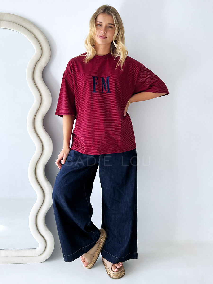 Far Mer /Oversize Stripe - Red/Navy