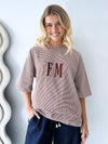 Far Mer //Oversize Stripe - Choc/Cream