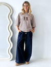 Far Mer //Oversize Stripe - Choc/Cream