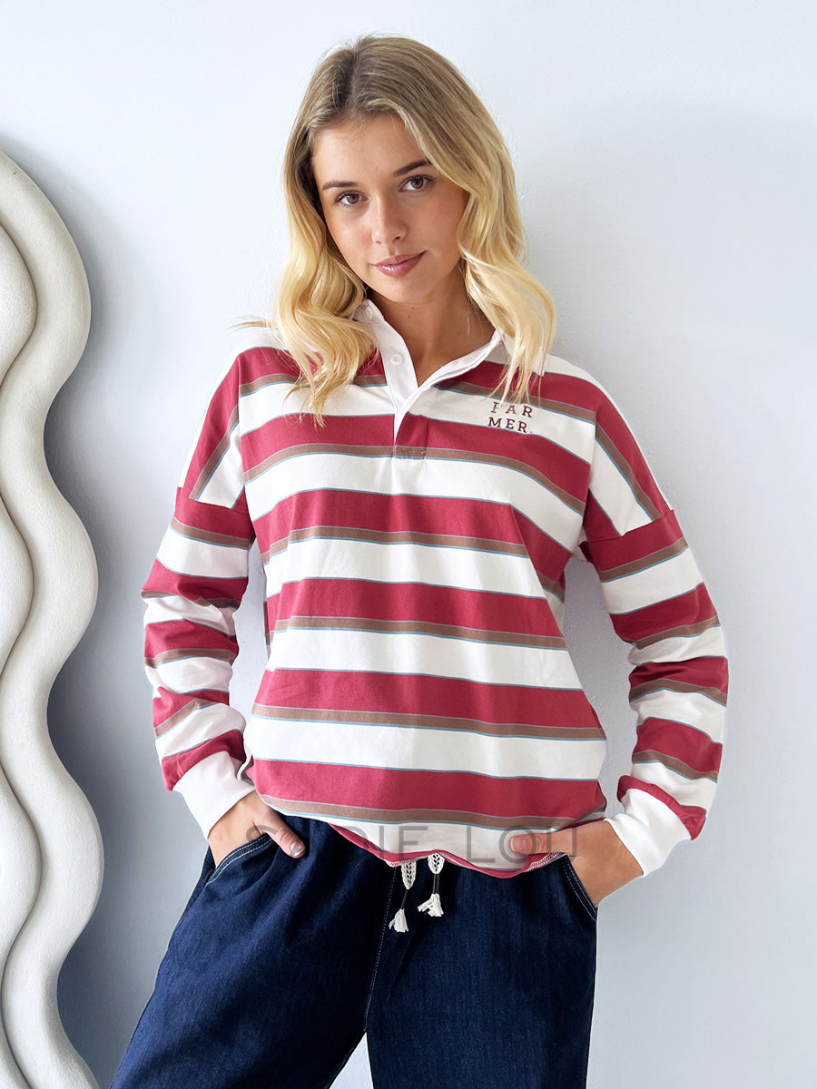 Far Mer //Jersey - Red/White