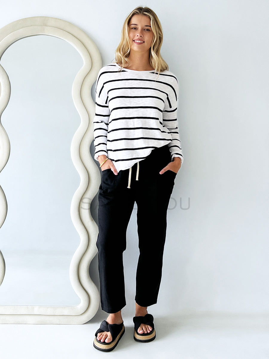Little Lies / Luxe Linen Pant - Black