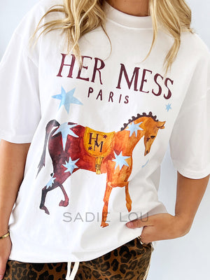 Maku / Her Mess Tee - White