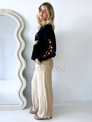 By Frankie / Wandering Hearts Jumper - Black
