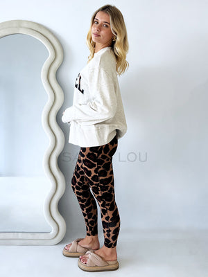 Cartel & Willow / Bronwyn sweater oat lepard
