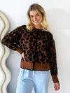 Cartel & Willow /Leah Knit Cardi - Coco Leopard