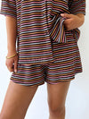 By Frankie / Tillie Set - Black/Peach Stripe