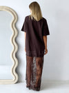 Milani Lace Tee Dress - Choc