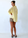 By Frankie / Striped Cotton Shorts - Mocha