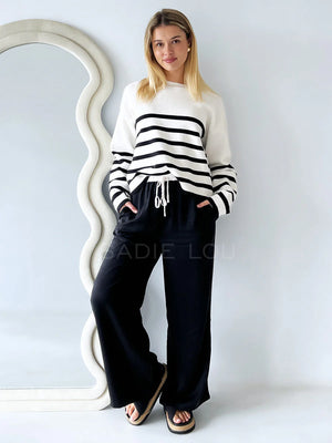 Little Lies / Lottie Knit - Black/White