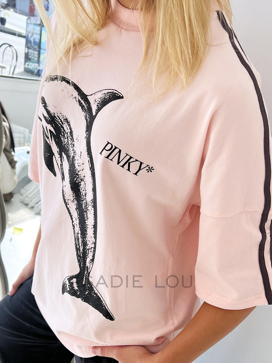 Pinky and Kamal / Pink River Dolphin Tee