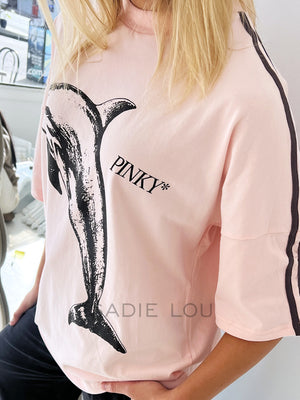 Pinky and Kamal / Pink River Dolphin Tee
