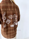 By Frankie / Wild Luck Jacket - Brown Flannel