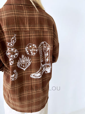 By Frankie / Wild Luck Jacket - Brown Flannel