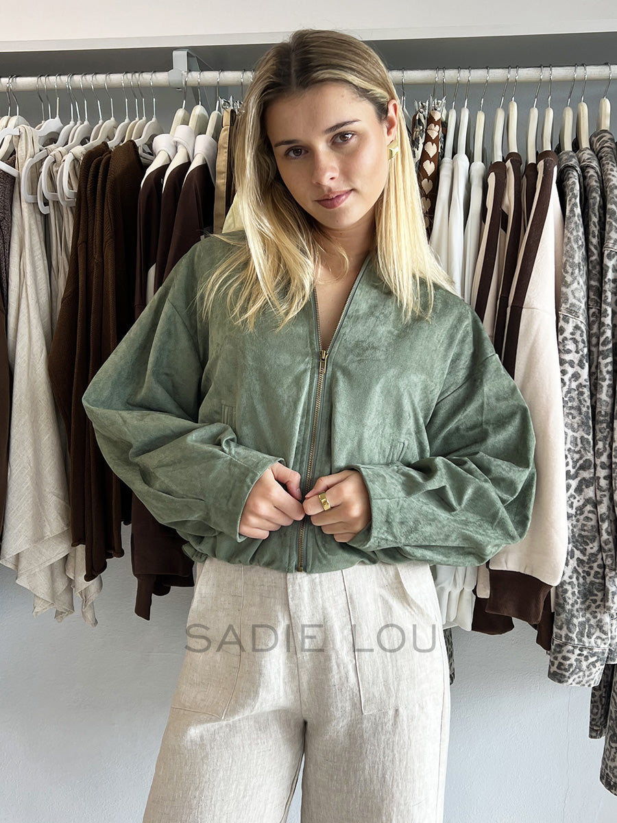 By Frankie / Vixen Bomber Jacket - Olive