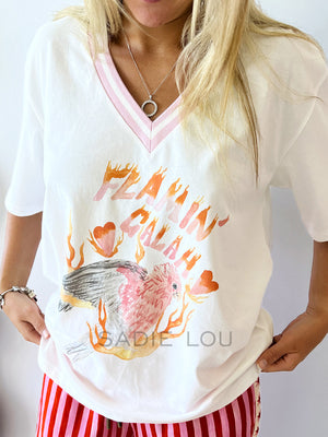 Maku / Flamin Galah V-Neck Tee