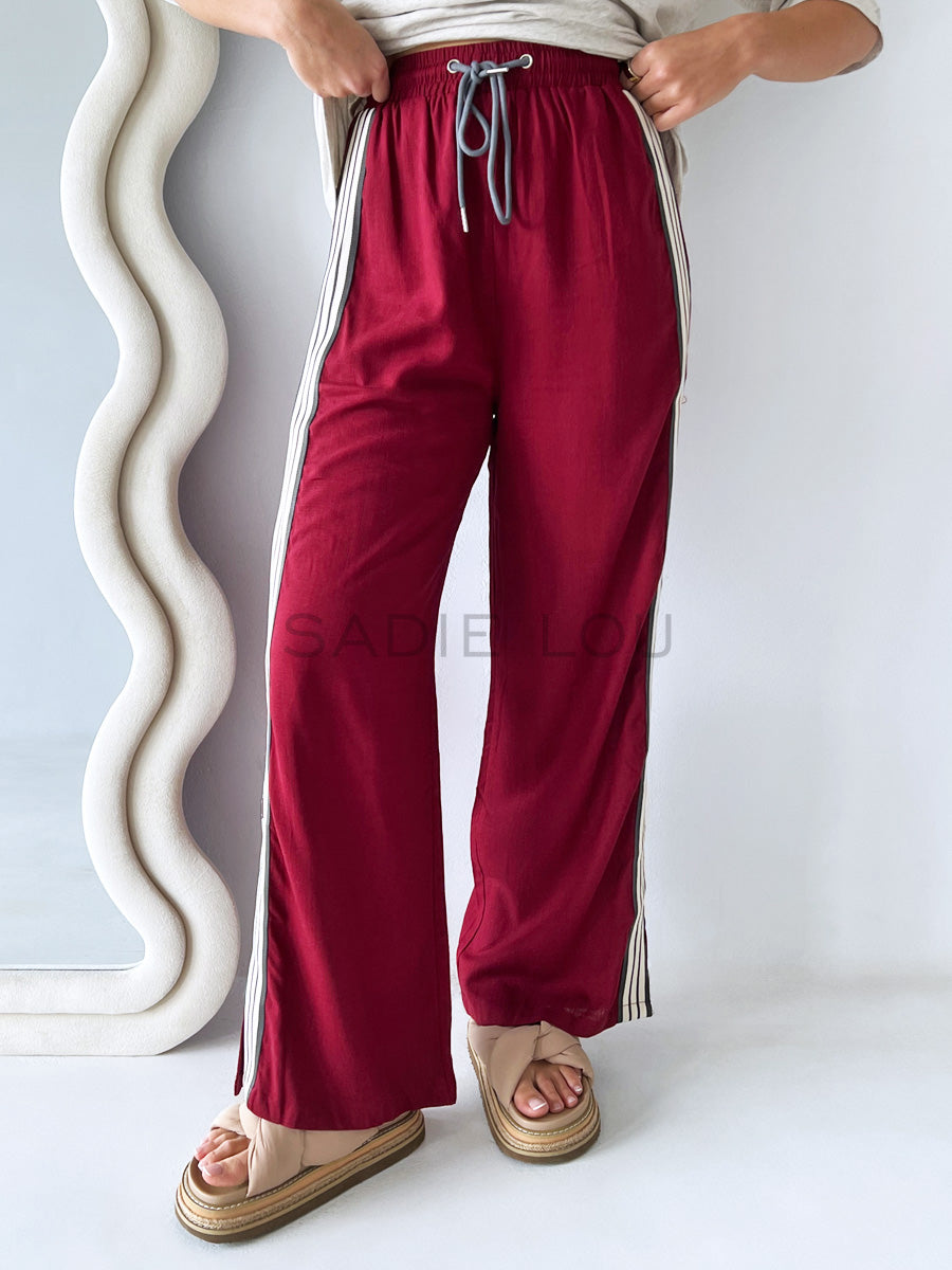 Rove Racer Pant - Burgundy