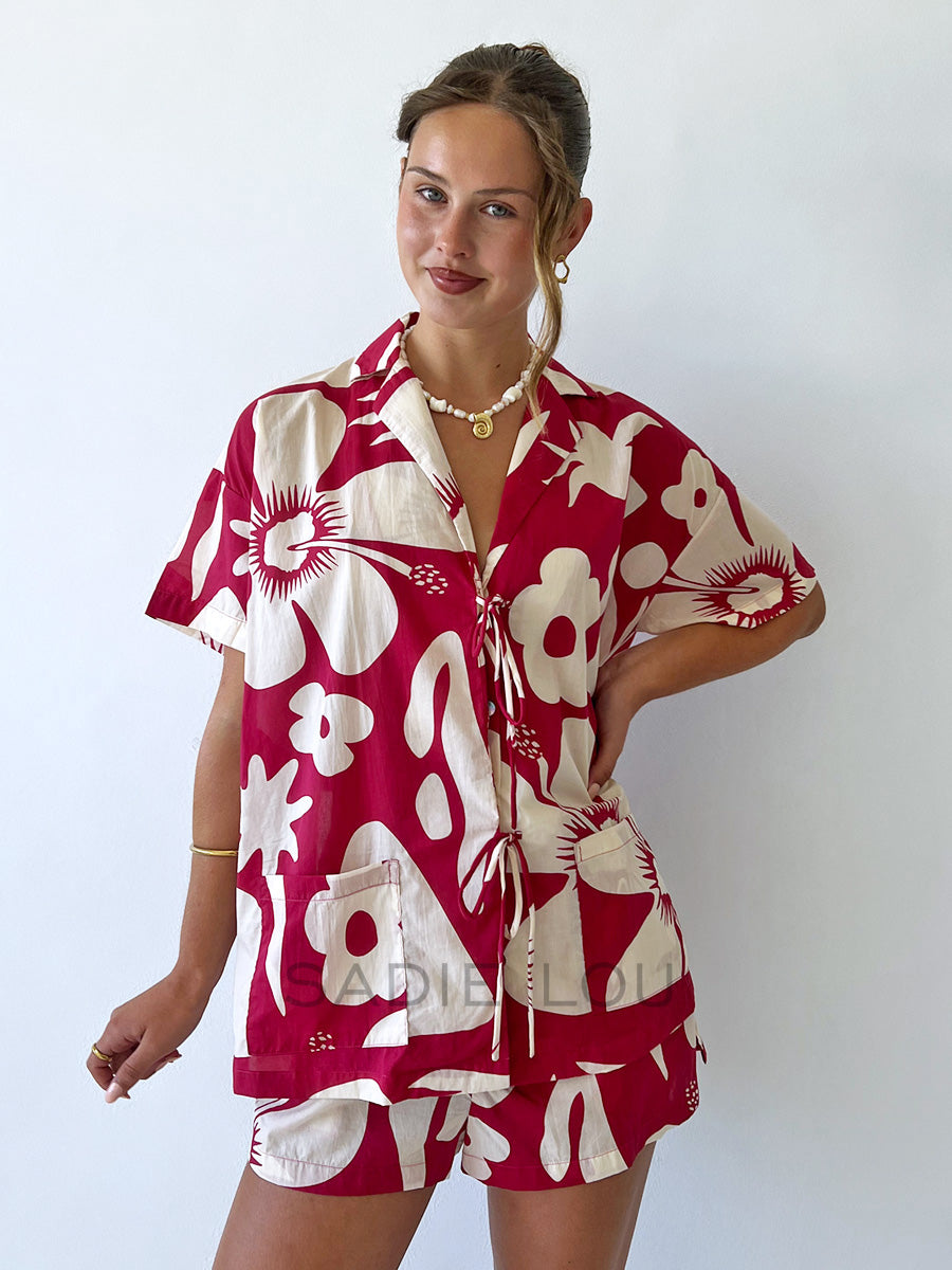 Palm Collective / Tahiti Blouse - Red